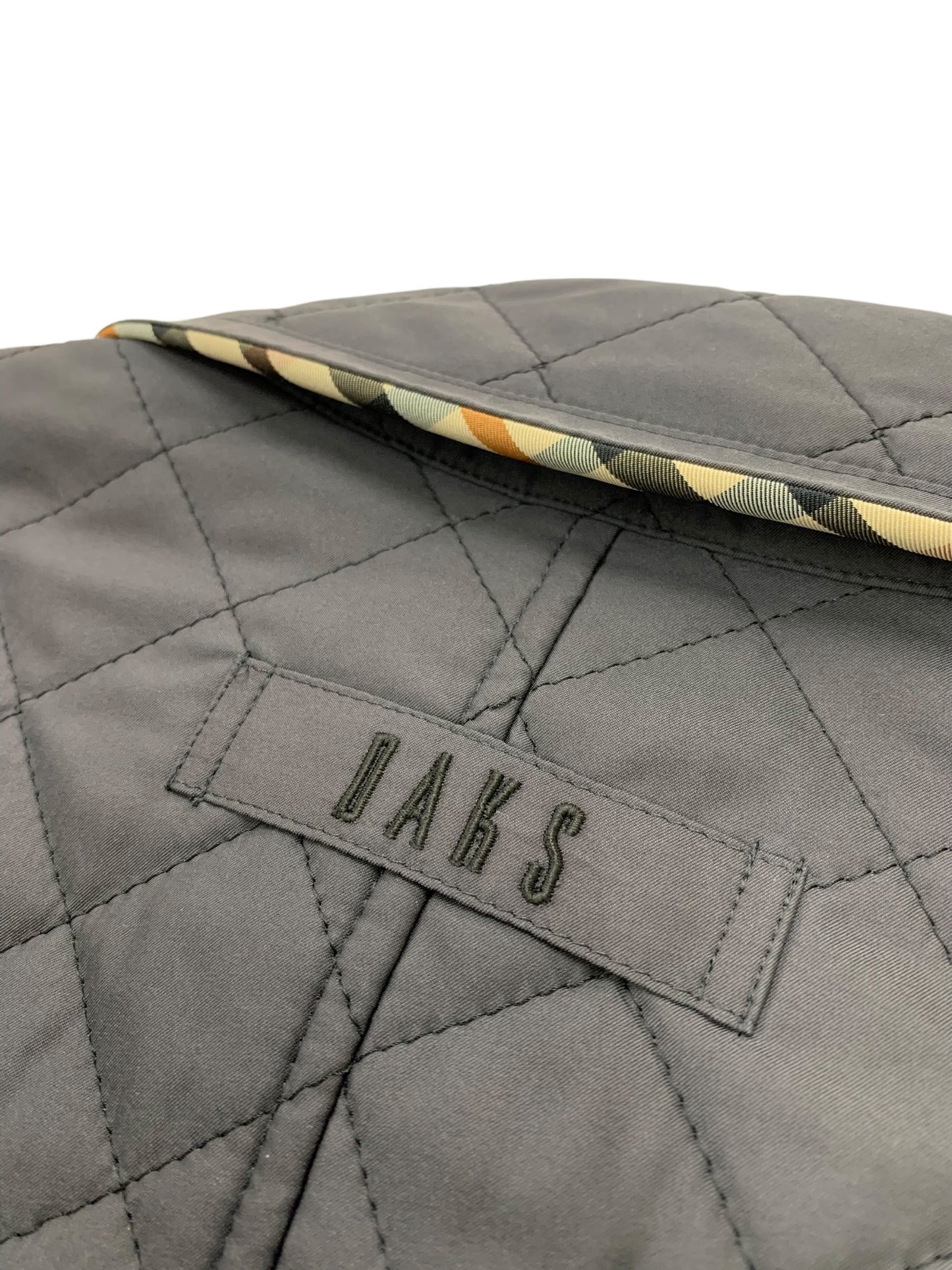 ダックス 11-611730 キルティングジャケット 38 ネイビー チェック ITPQE78K5ANS