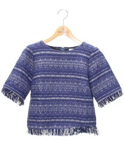 ビアンカエポカ M7M01-301-28 トップス 36 ブルー フリンジ IT23S7GSTAWG