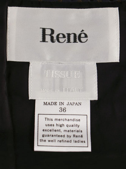 ルネ 6933380 ジャケット 36 ネイビー リボン ドット ITK6OY64GYV6