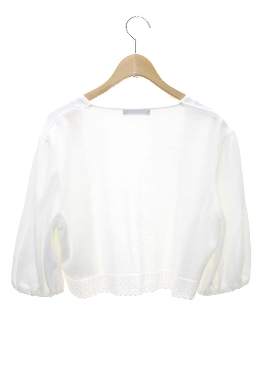 ルネ 5922160 カーディガン 38 ホワイト ボレロ パフスリーブ ITNANNJJ9ZG2