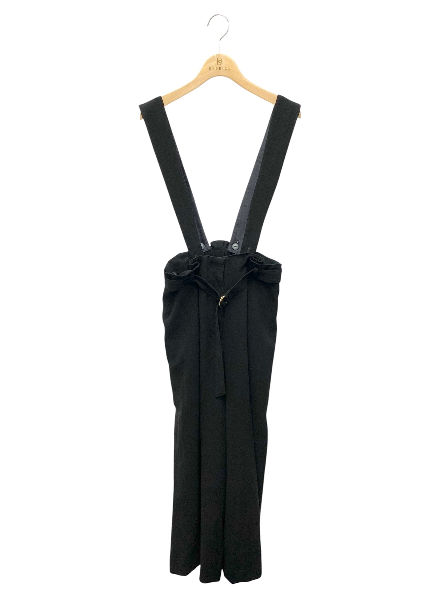 エムズグレイシー 016103 ワイドパンツ 40 ブラック サスペンダー ITGAXAHW9QIZ 【SALE】