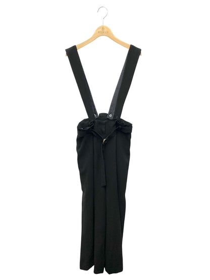 エムズグレイシー 016103 ワイドパンツ 40 ブラック サスペンダー ITGAXAHW9QIZ 【SALE】