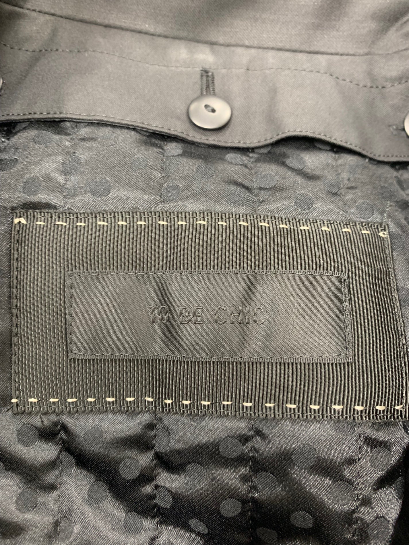 トゥービーシック W5A01-245-09 トレンチコート 40 ブラック ライナー付き ITUWCR9GK0OI