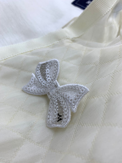 エムズグレイシー 414121 フードジャケット 40 アイボリー キルティング フリル ITWIR0W7PCV6