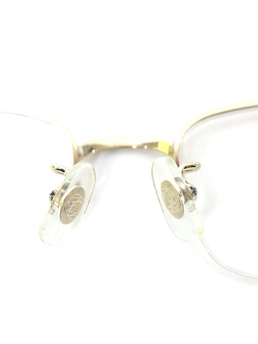 ジョンレノン real love リアルラブ RL016 メガネ ゴールド メタルフレーム ハーフリム スクエア ITF46GFWAX7C 【SALE】