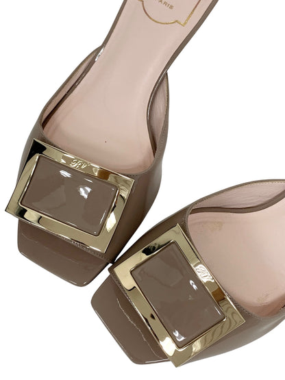 ロジェヴィヴィエ トランペット パテントレザー ミュール RVW74839190D1PC415 36 グレージュ ITTYSATRRS3K 【SALE】