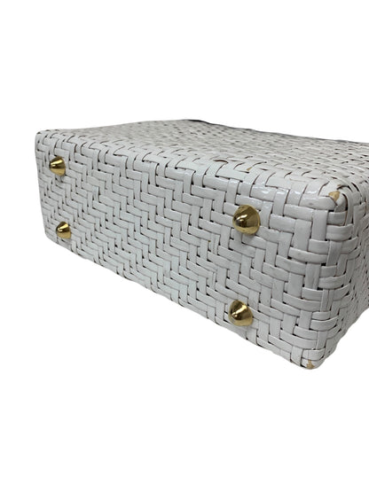 フォクシーブティック ハンドバッグ ホワイト カゴ スクエア リボン IT1NOZHY2BCI