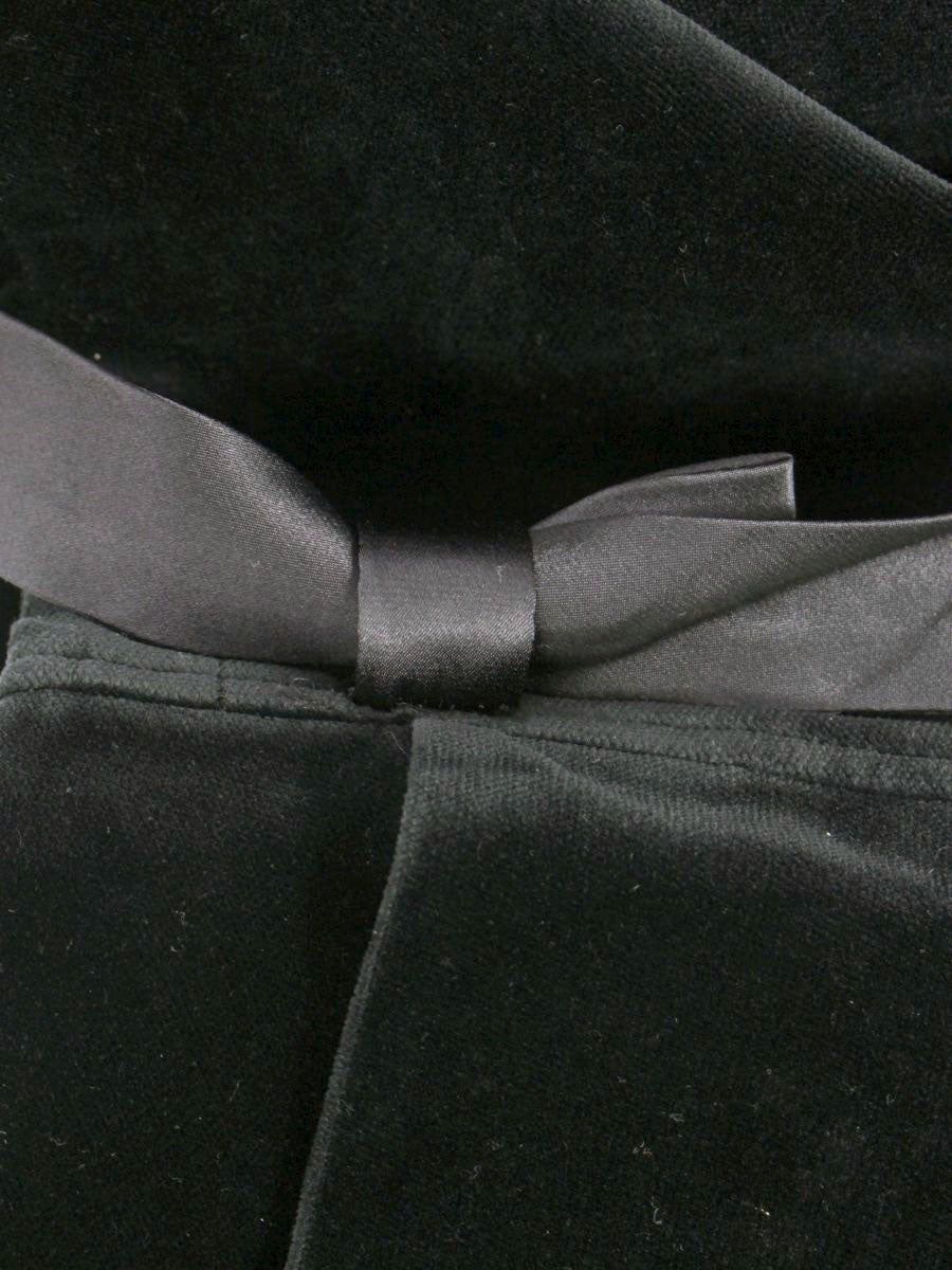 エムズグレイシー 526502 パンツ 40 ブラック ベロア リボン ITIGSJXWCUIC