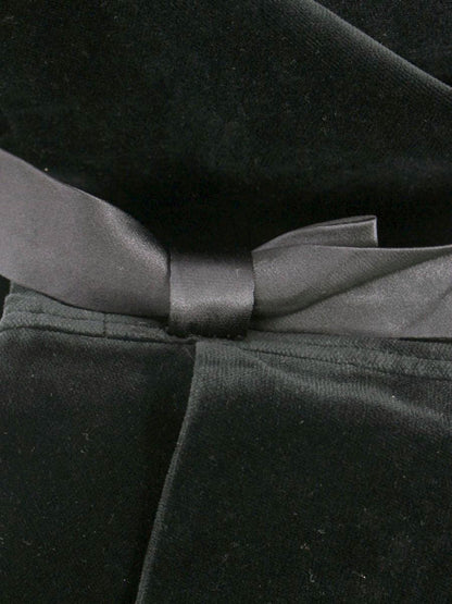 エムズグレイシー 526502 パンツ 40 ブラック ベロア リボン ITIGSJXWCUIC