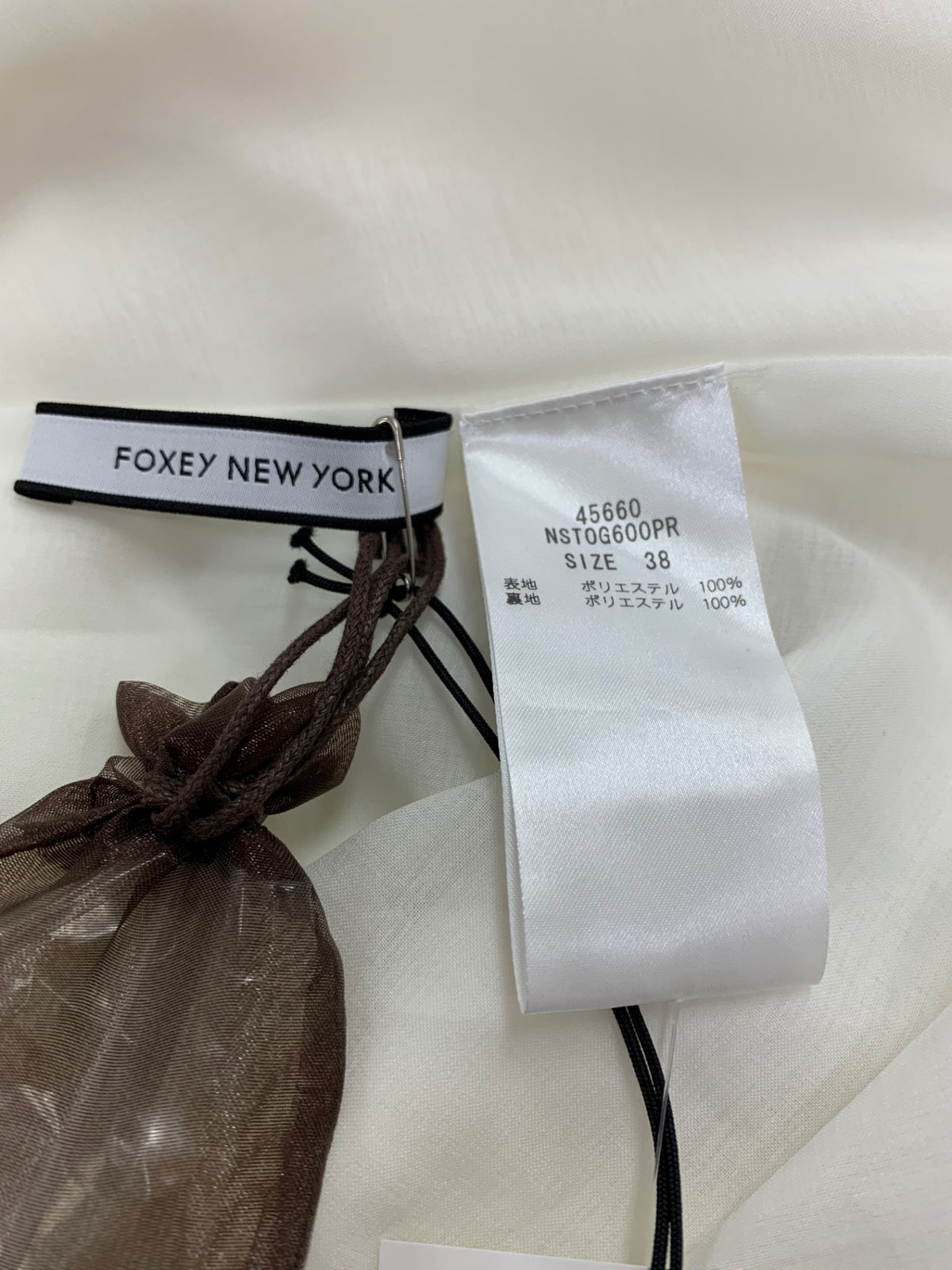 フォクシーニューヨーク Blouse Elodie 45660 ブラウス 38 ホワイト ITA5V4232SAC