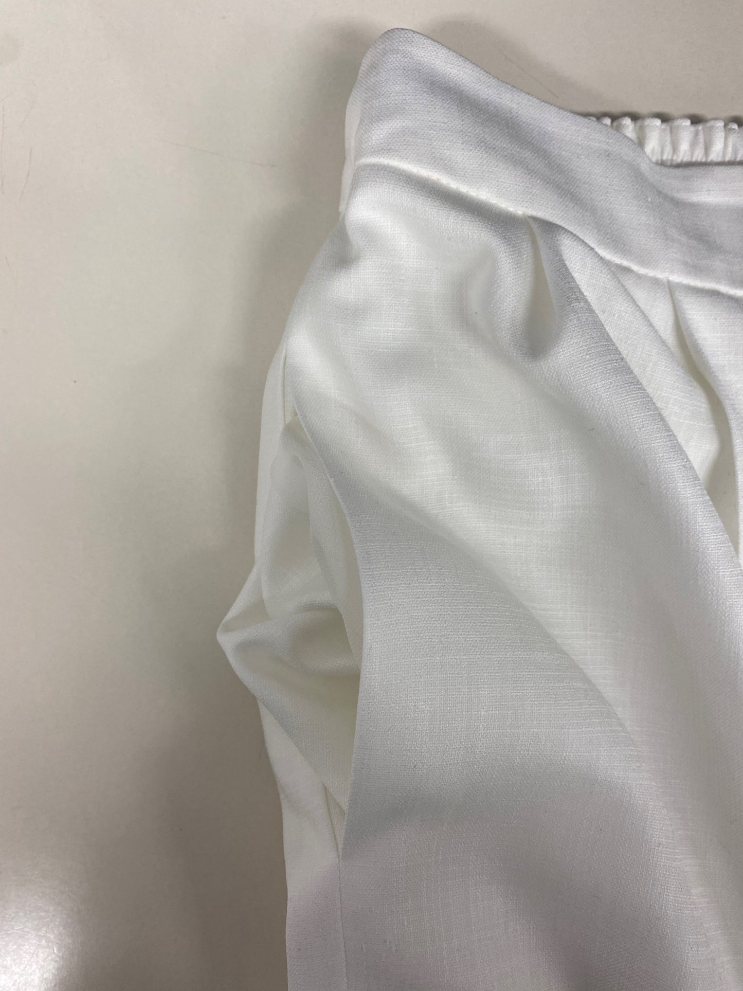 フォクシーニューヨーク Pants Addison 43486 パンツ 38 ホワイト ワイド タック IT09MFCYF62Q