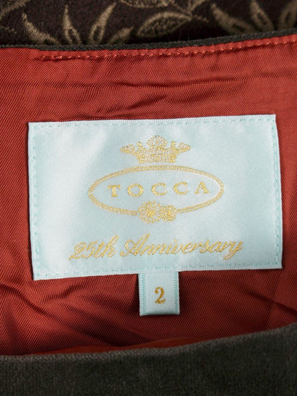 トッカ OPTOKW0740 ワンピース 2 ブラウン 25th anniversary ベロア切替 刺繍 ITCJ6HDUQJAW