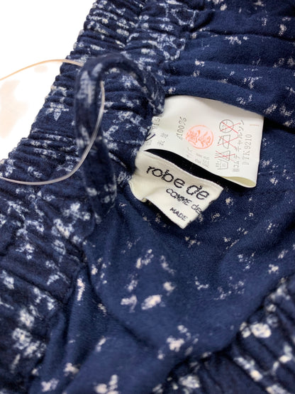 コムデギャルソン robe de chambre RV-080150 パンツ ネイビー 小花柄 フェルト生地 ITG0OWGUPNE6 【SALE】