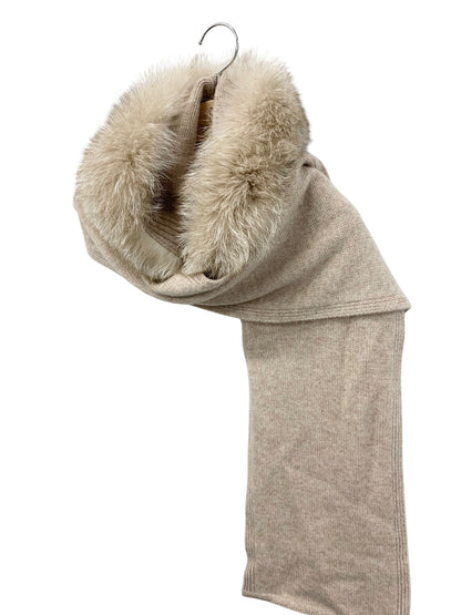 フォクシーブティック 35577 ストール ショール ベージュ フーディ カシミヤ フォックスファー ITTP6ZI5NIHI