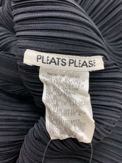 プリーツプリーズイッセイミヤケ P04-JD359 カーディガン 3 ブラック ダブルジップ ITGYB03TL8Y4