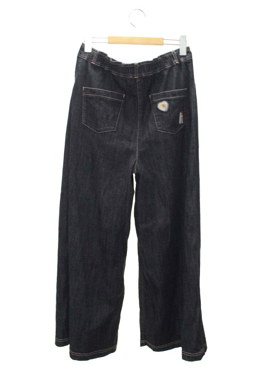 エムズグレイシー 416106 デニムパンツ 42 ブラック ワイド ITCMG6XBBBTC