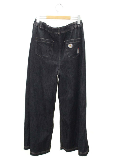 エムズグレイシー 416106 デニムパンツ 42 ブラック ワイド ITCMG6XBBBTC