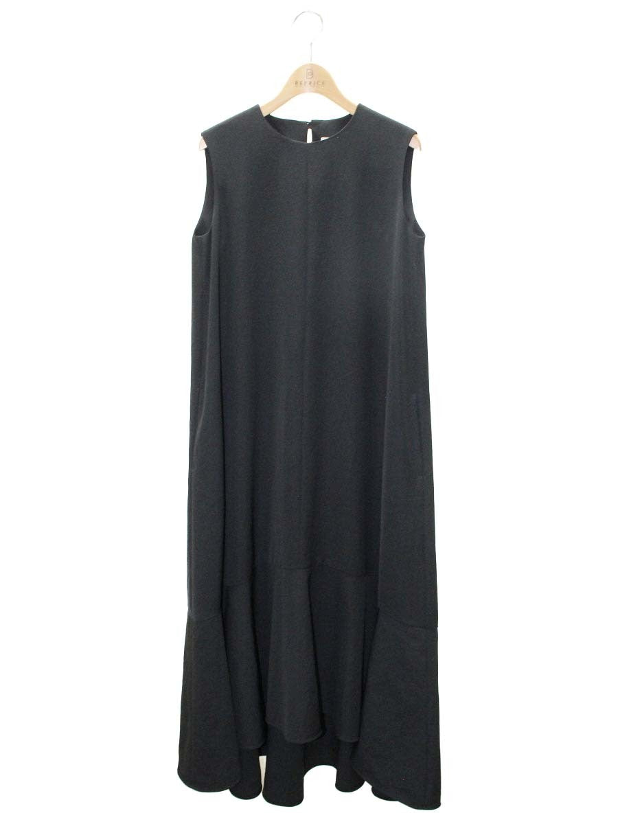 レリタージュ マルティニーク A0326FA ワンピース F ブラック アシンメトリーヘム ノースリーブ ITPUL4S81O2D