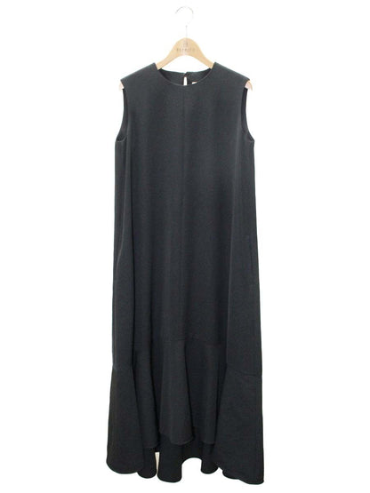 レリタージュ マルティニーク A0326FA ワンピース F ブラック アシンメトリーヘム ノースリーブ ITPUL4S81O2D