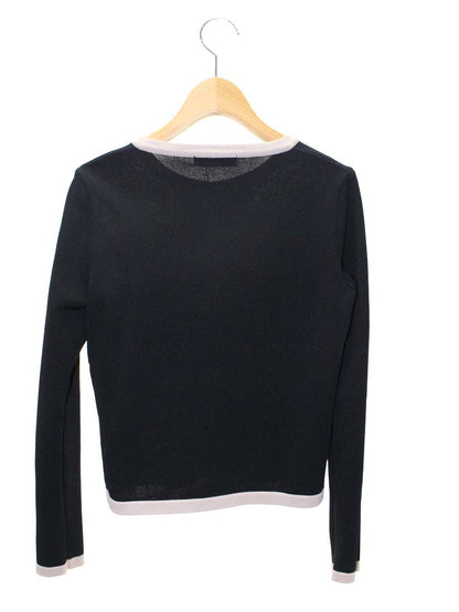 ルネ basic 5012020 カーディガン 36 ブラック リボンモチーフ IT2UL9AUPOJ4