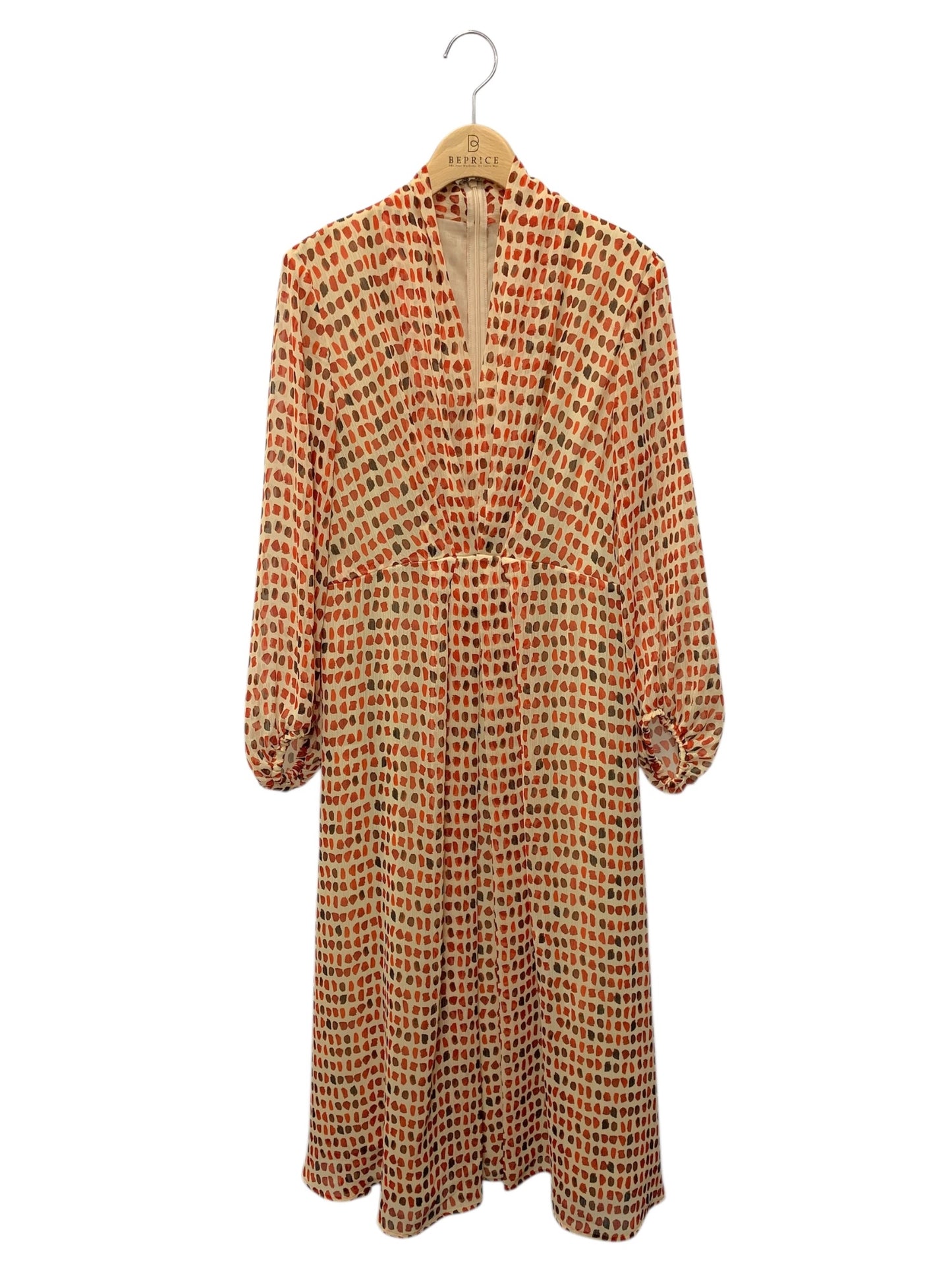 シビラ GBEID-50490 ワンピース L オレンジ シフォン ドット ITGHBXER56OG