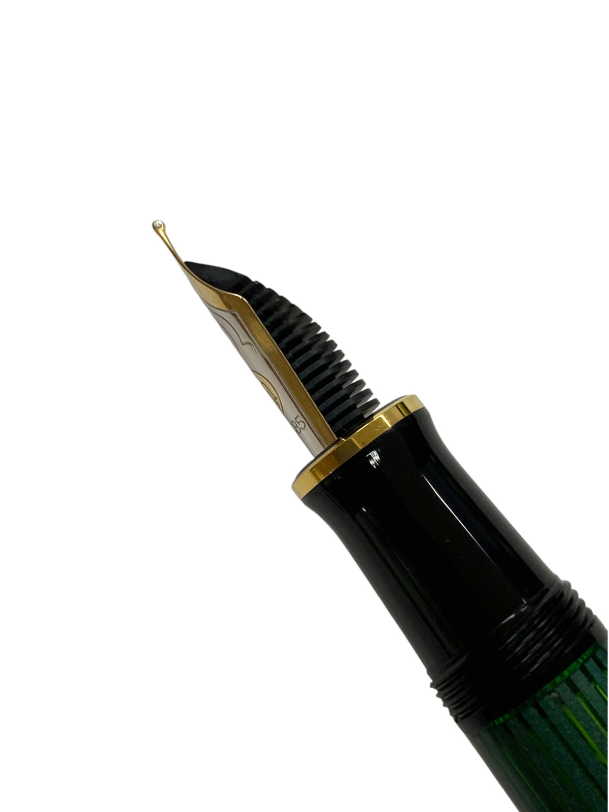 ペリカン 万年筆 スーベレーン M400 グリーンストライプ F 14C IT5VLY332W84