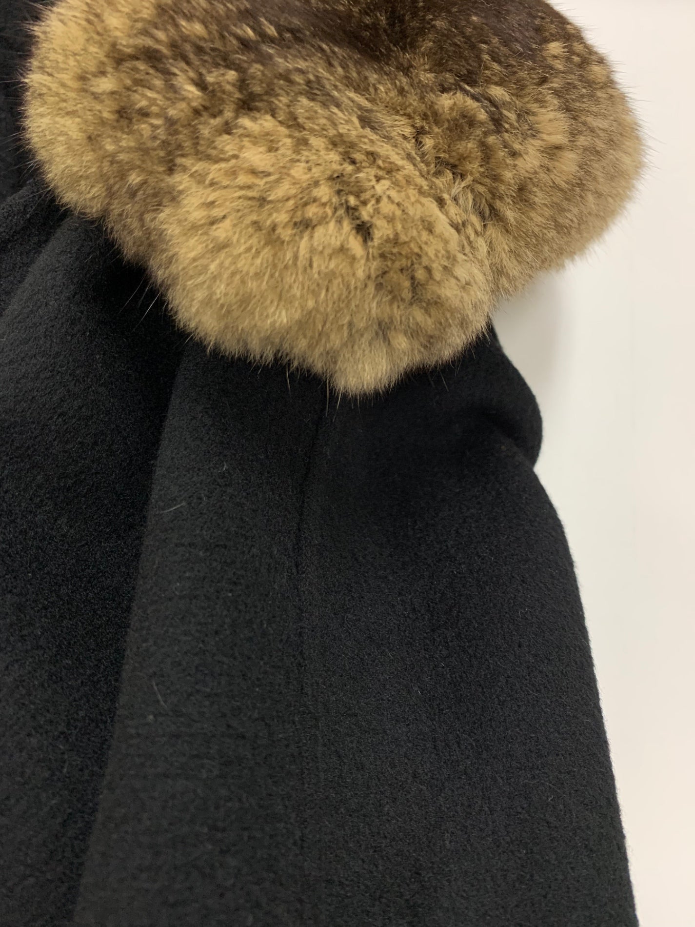 フォクシーブティック 12690 コート F ブラック カシミヤ チンチラファー IT4UFIBUSN34