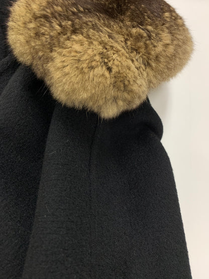 フォクシーブティック 12690 コート F ブラック カシミヤ チンチラファー IT4UFIBUSN34