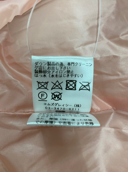 エムズグレイシー 119501 ダウンコート 40 ピンク グログラン フリル  フード ポケッタブル ITFNOVLKLT1Z