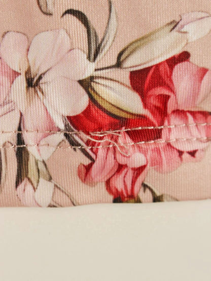 スーパービューティー ワンピース 42 ピンク 花柄 リボンチャーム付き ITMFLS7K5B9U