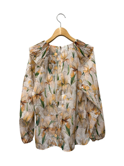 エポカ ウォーターカラーフラワープリント M5M23-529-14 ブラウス 40 オレンジ ラッフル ITQK1O53OXG8 【SALE】