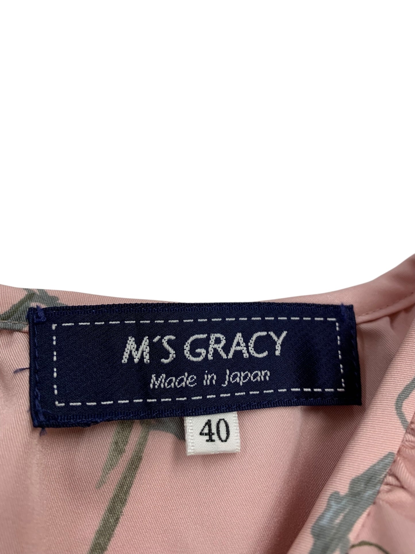 エムズグレイシー  410506 トップス 40 ピンク ローズプリント フリル ITEMS8C37TID