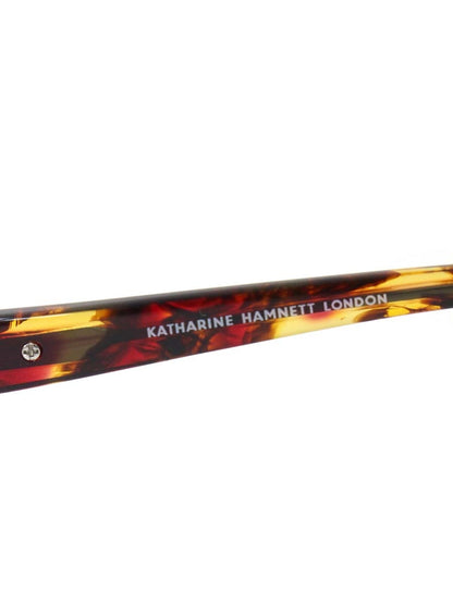 キャサリンハムネット 9094 メガネ ブラウン ゴールド コンビフレーム フルリム スクエア ITSR7UH92XCK