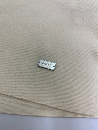 フォクシーブティック  Knit Top Deneuve 38993 38 アイボリー 2019年増産品 IT5GDJ8T045C