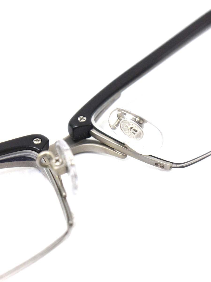 サムライ翔 SS-T24 メガネ ブラック/シルバー 智 セルフレーム ハーフリム スクエア ITMBUDXAV3NI