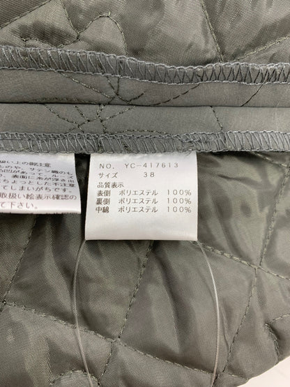 エムズグレイシー カメリアｘリボン柄キルティングフレア 417613 スカート 38 グレー ITW9BUKDG8V4