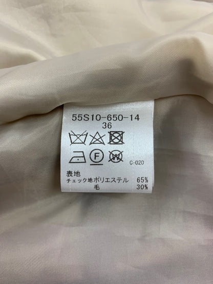 ブルーレーベルクレストブリッジ 55S10-650-14 スカート 36 ベージュ/ピンク チェック ITO7UM55H334