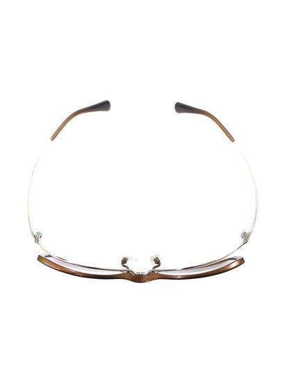 ハマモト HT-056 メガネ ブラウン/シルバー コンビフレーム スクエア ITCCY53M4KVK