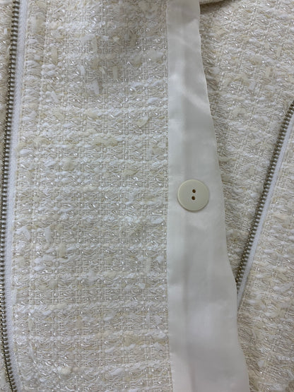 フォクシーブティック Dress Miss Edinburgh 40544 コート 38 アイボリー ダブルジップ ツイード ITAIJ7E0399W