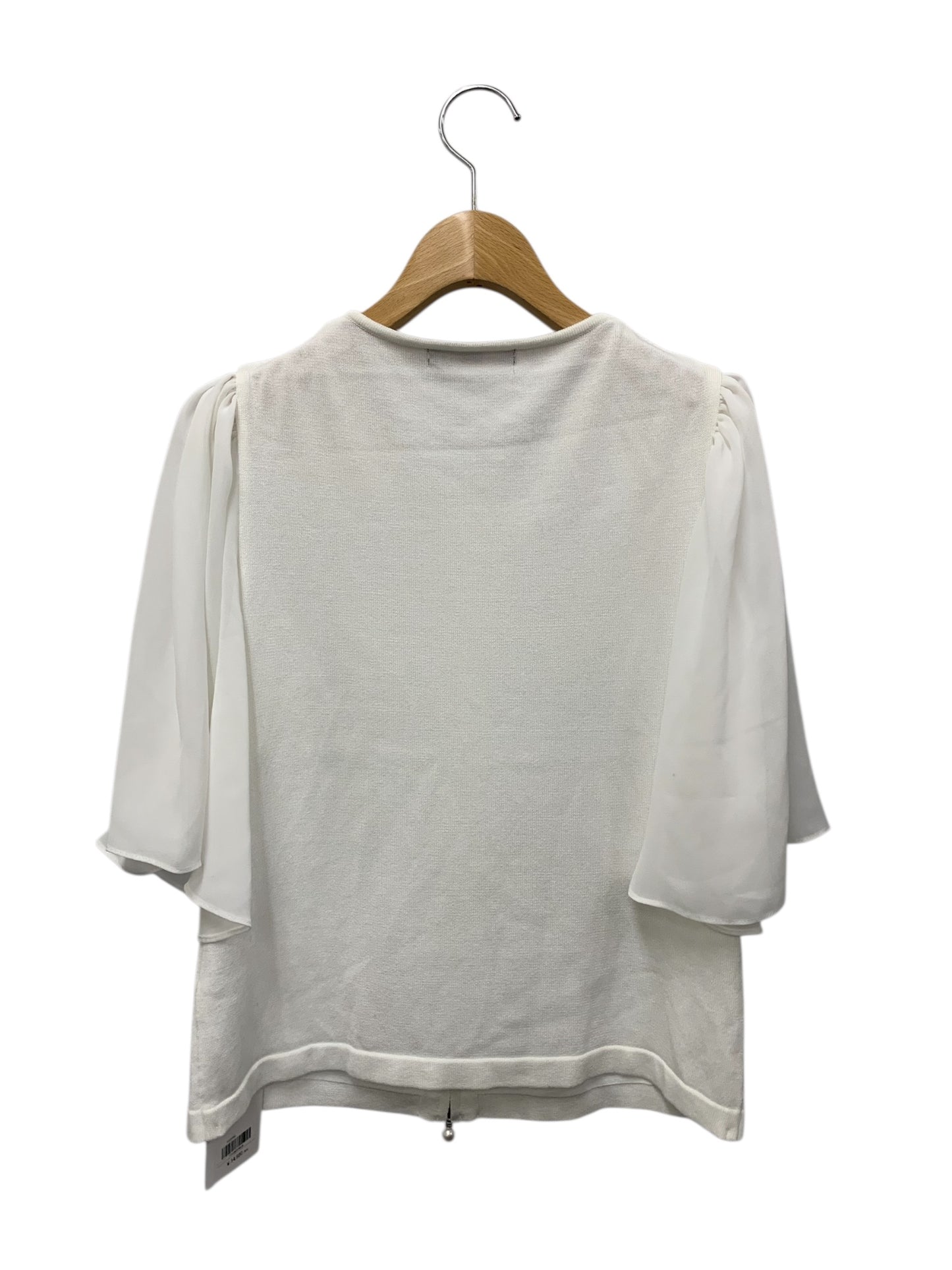 ルネ 5332060 カーディガン 36 ホワイト パール ジップアップ IT1GNFIF90U8