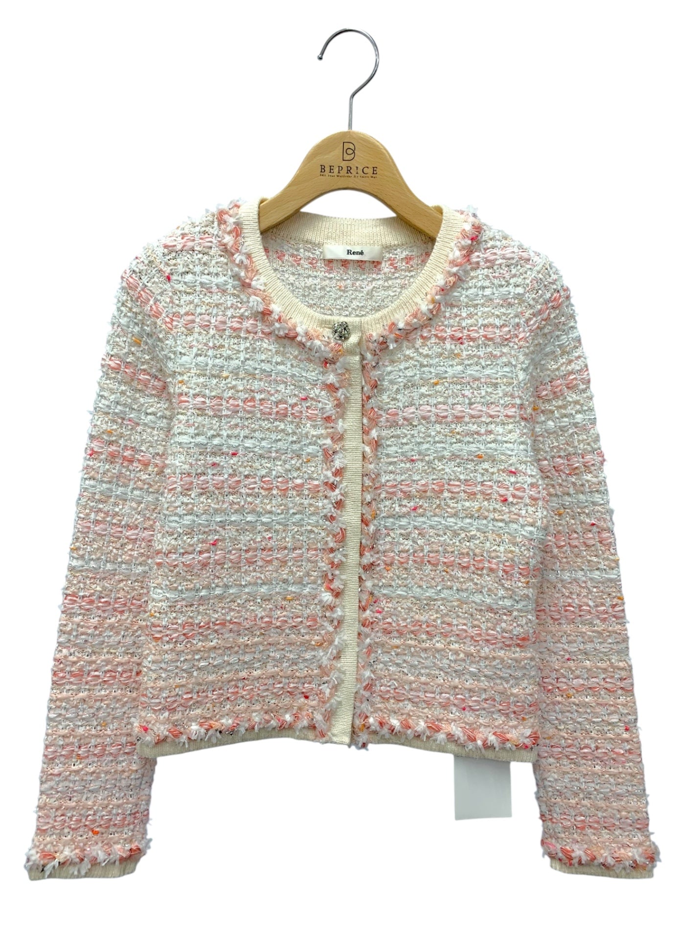 ルネ 6012210 ジャケット 34 ピンク ツイード ラメ IT23Y5Z73QQQ