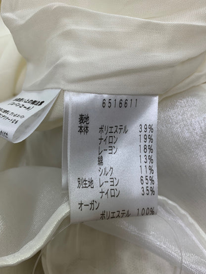ルネ 6516611 ワンピース 36 ホワイト ツイード フラワーモチーフ ビジュー ITS378L7EZNK