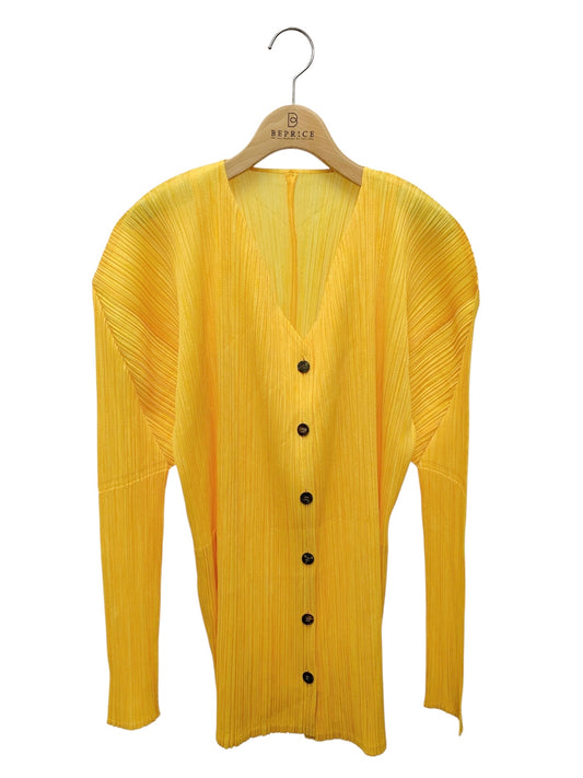 プリーツプリーズイッセイミヤケ PP51-JD446 ブラウス 3 イエロー Vネック ITG8LPHR8UCD 【SALE】