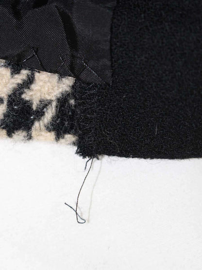 エムズグレイシー 424701 ジャケット 40 ブラック リボン 千鳥柄 ウール アンゴラ ITNBS3DLLUTM