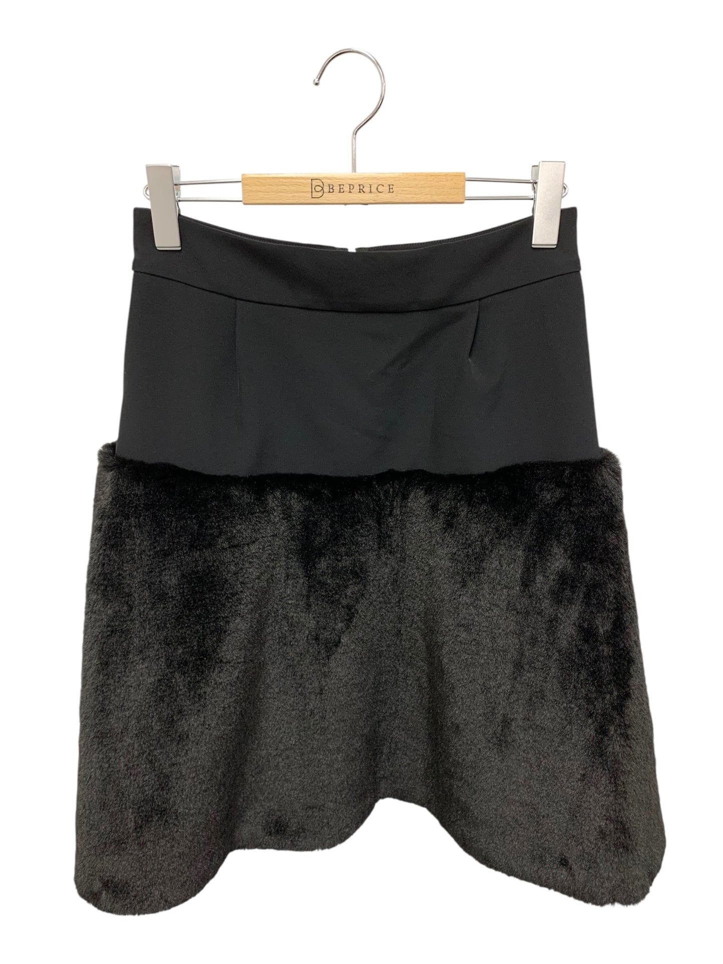 デイジーリンforフォクシー Love Fur Fla ラブファーフレア 06056 スカート 38 ブラック フェイクファー ITOKKZYJ7FQ8