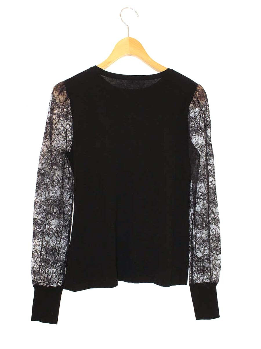 フォクシーブティック Lace Knit レース 33111 ニット 40 ブラック IT1LPX6FJA9W