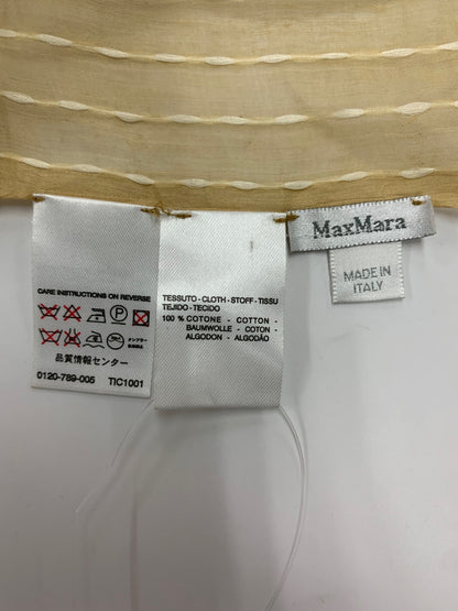 マックスマーラ スカーフ ベージュ ストライプ フリンジ ITF60JGDW86O