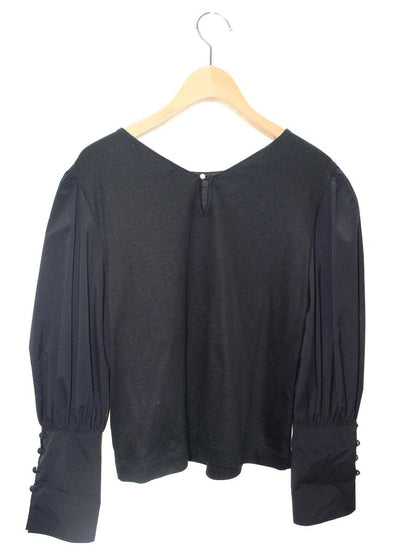 エムズグレイシー Bi-Color Cut sew Blouse 915111 カットソー 38 ブラック ITKH91D9RY7E