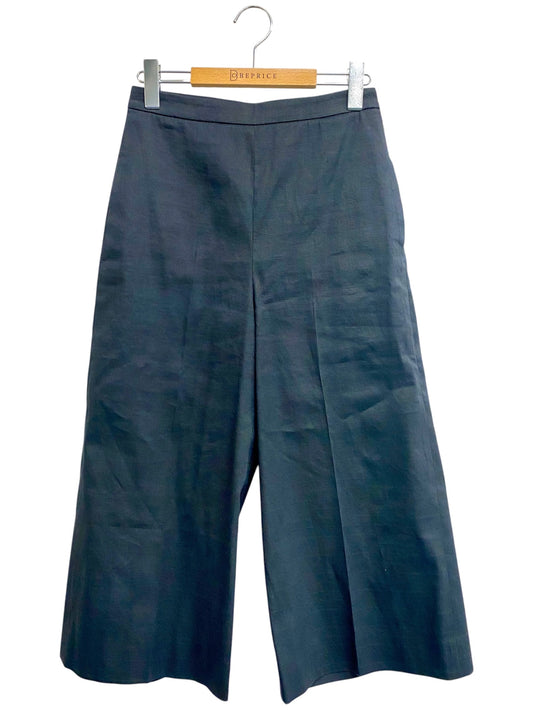 エポカ M5R12-756-09 パンツ 38 ブラック ワイド クロップド リネン混 IT5PZEYJENMO