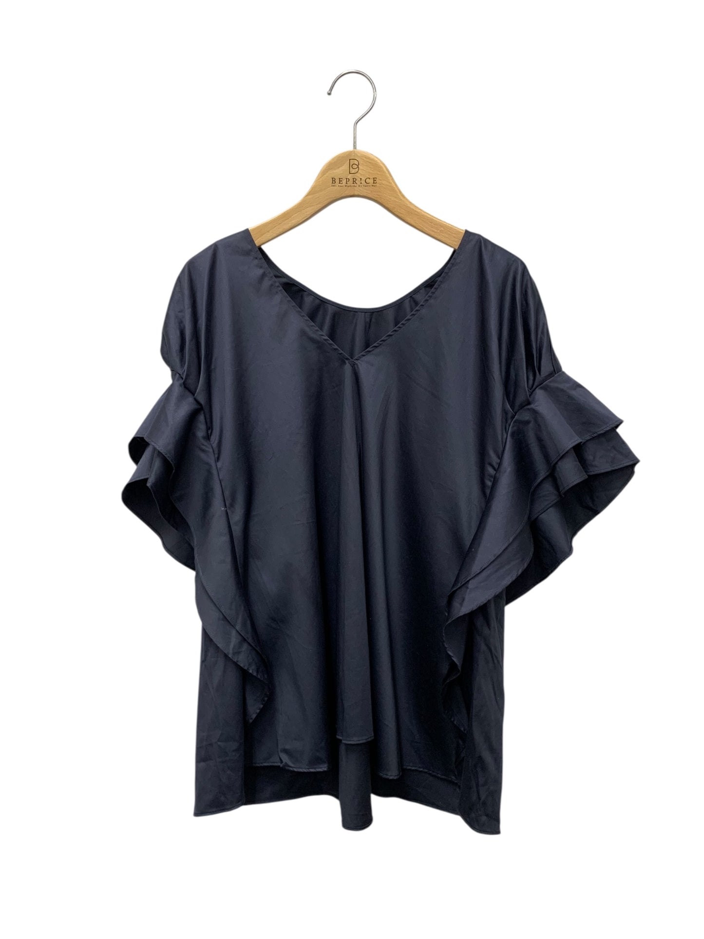 アディアム ショルダーカスケードVネックドロップ 42504 ブラウス 0 ネイビー ITYHHG2GDB5V